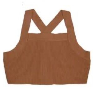 House of Harlow 1960 Ribbed Tan Crop Top XS